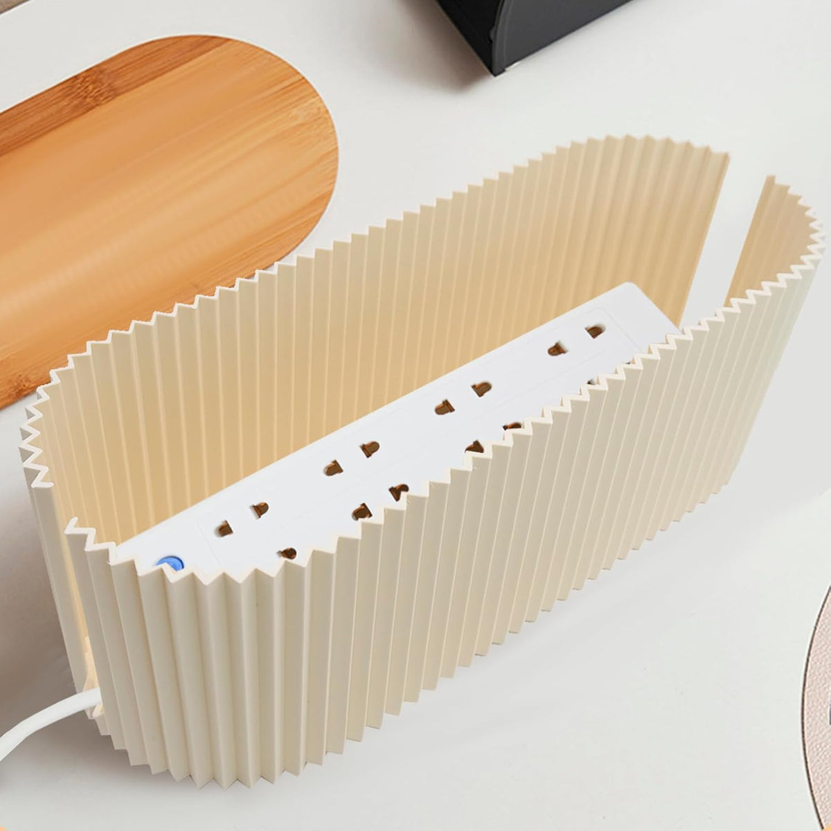 Cable Box, Cable Organiser Box for Tidy Wire Storage at Home and Office